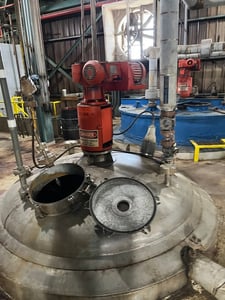 2200 gallon Alloy Fabricators, Stainless Steel jacketed mix tank, dished top & bottom, 1991