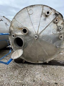 3500 gallon Alloy Fabricators, Stainless Steel tank, cone top, flat bottom, 96" dia. x 108" straight side