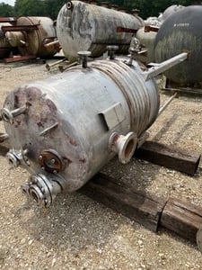 320 gallon Alloy Fabricators, 304 Stainless Steel jacketed pressure tank, dished top & bottom, 40" dia. x 52"