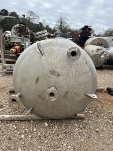 735 gallon Alloy Fabricators, 304 Stainless Steel tank, dished top & bottom, 48" dia. x 44" straight side