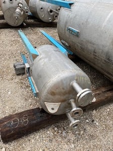 67 gallon Alloy Fabricators, 304 Stainless Steel tank, dished top & bottom, 24" dia. x 27" straight side, 1991