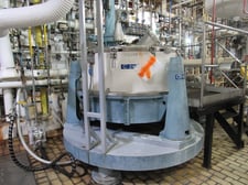 49.2" Alpha Laval #PAZ-1250-C, Basket Centrifuge, 316SS, 20 hp hydraulic pack, basket volume 315 liters