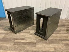 36" x 29-1/4" x 19" Drilled & tapped angle plates, steel construction