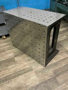 36" x 29-1/4" x 19" Drilled & tapped angle plates, steel construction, pair