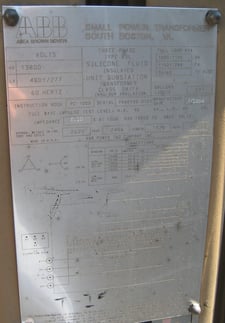 1000/1120/1150/1288 kVA, 13800 Delta Primary, 480/277 WYE Secondary, ABB Substation