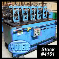 5 Stand, Yoder #M1-1/2, rollformer, 2" spindle diameter, 8" roll space, 11" horizontal centers, 4"-7"