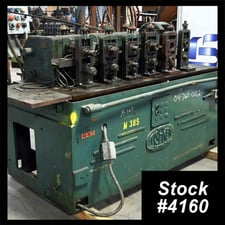 6 Stand, Tishken #6-HMW-1-1/2, rollformer, 2" spindle diameter, 8" roll space, 9" horizontal centers
