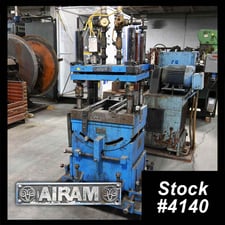 28 Ton, Airam #ATP-134-2, 4-post cut-off press, 3 stroke, 24" x20" bed, 442 SPM, tilt base