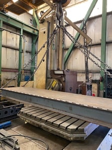 5.1" Union #BFP130, 220" X, 119" Y, 118" Z,spindle support,ISO50,1000 RPM,infeed rotary table 86" x86"