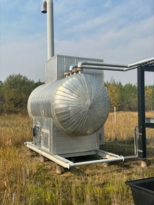 72" x 10' Bilton Welding & Manufacturing, horizontal flare knockout, 60 bbl, 50 psi, 2009