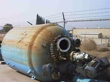2000 gallon Pfaudler #R-172-0874, glass lined reactor, jacketed, agit., 100 psi, 84-1/2" dia. x 91" straight
