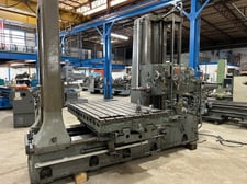 4" Giddings & Lewis #340-T, table type horizontal boring mill, 48" x72" T-slotted table, 3-Axis digital read