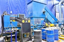 Summit #PR-9S, 2-ram horizontal baler, 60 HP, 9" cylinder, 8" eject cylinder, 60" x 44" x 46" feed open, 1998