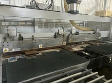 Omal #HBD-2500, CNC bore, glue & dowel inserter, vibratory dowel hopper, (6) pneumatic hold-down clamps, 2012