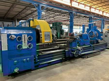 64" x 240" Geminis #GE1600S, engine lathe, 47" swing over cross slide, inch/metric, 4-jaw 30" chuck, 30 HP