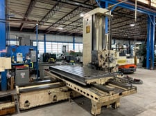 5" Giddings & Lewis #70D5-T, table type horizontal boring mill, 48" x 120" T-slotted table, digital read out