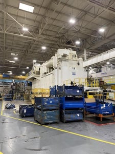 Danly #SE4-1400-216X100TQ, straight side double crank press, 40" stroke, 83" Shut Height, 10" adj., 8-16 SPM