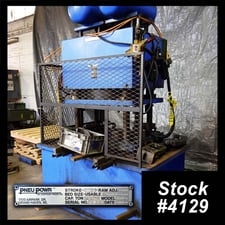 40 Ton, Contour Pneu Powr #4P40, pneumatic 4-post cut-off press, 3 stroke, 2.5" post diameter, 26" x36" bed