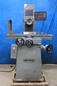 6" x 12" Mitsui #MSG-200MH, hand feed surface grinder, 8" x 3/4" x 1-1/4" wheel, roller bearing, Acu-Rite
