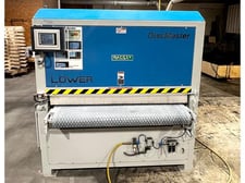 53" Loewer #Disc-Master-3DBB, denibbling sander, 2 station, PLC Touch Screen Control, 2007