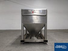 Glatt Tote Bin, Stainless Steel, 1200 Liter, approx. 40" x 45" x 22" straight side, x 27" deep cone bottom