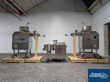 WLS Gabler #DE40/100, Spheronizing Pelletizing line, dual extruders into single spheronizer, Stainless Steel