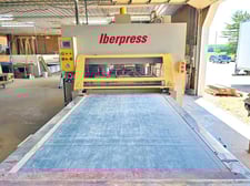 Iberpresse #PRA-1-1423, veneer membrane press, 55" x 90" platen, 300 ton, 2001