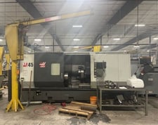 Haas #ST-45, CNC lathe, 34.5" swing, 44" machining length, 25.5" turn diameter, 40 HP, 1400 RPM, 2014