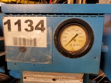 20 Ton, PHI #PW-210, lab press, hand pump type, 8" x 8", 8" DL, 600°F