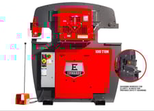 Edwards #10233522, ironworker, 100 ton, with Powerlink & 10" brake, 11" throat, 7.5 HP, new