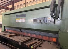 1/2" x 12' Cincinnati #500, shear, 15 holddowns, 17-50 SPM, 1" x 4" x 148" blade, 48" front operated power