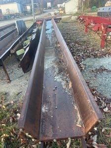 Webster & Bennett, vibrating conveyor, 18" wide x 50' long, includes chipper transition
