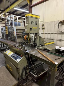 18" x 20" Hyd-Mech #V-18, vertical bandsaw, 65-385 FPM, 0-300 PSI, 5 HP, 208V