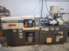 33 Ton, 2.27 oz., Cincinnati Milacron #VSX33-2.27, injection molder, 9.84" stroke, 21.65"DL, 1998