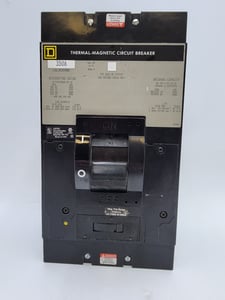 350 Amps, Square D, LAL36350MB, Feed-Thru Circuit Breaker, 600V 3P 3PH
