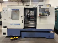 Hwacheon #Hi-Tech-400A, CNC lathe, 2-Axis, Fanuc 18iTB, 23.6" swing, 46.8" centers, 15" chuck, 4.7" bar, 2004