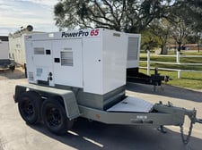 52 KW MMD #PowerPro-65, towable rental unit, diesel, sound attenuated enclosure, 240/480 Volts, 9031 hours
