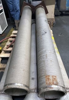 3600 cu.ft./hr., Surface Combustion, retorts, endothermic (new) w/ flange, 75" OAL x 9" OD x 8" ID