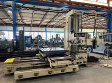 4" Daewoo Doosan #D110RT, table type horizontal boring mill, 56" x64" built-in power rotary table, #50 taper