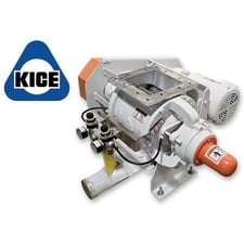 6" Kice #VJOT8X6X6, square body rotary airlock valve, .75 HP, 15.2 RPM, 8" rotor