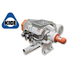 6" Kice #VJOT8X6X6, square body rotary airlock valve, .75 HP, 14 RPM, 8" rotor