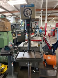 15" Rockwell/Delta #15-655, single spindle drill press, 12" x 18" table, 450-4700 RPM, 1.5 HP