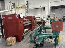 Dusenbery #10000-HD, duplex slitter rewinder, 62" wide, 30" rewind diameter, recently rebuilt