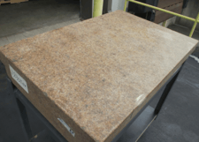 24" x 3 6" x 6" Starrett, pink granite surface plate w/ heavy duty steel leveling stand
