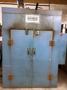 48" width x 72" H x 72" L Binks, 500°F, gas fired walk in oven