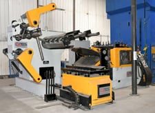 30000 lb. Coiltech #CMKS-A125-2D-1300-15T Space-Saver, servo feed line, 51" x .177", like new, 2022