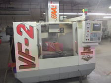 Haas #VF-2, CNC vertical machining center, 4th Axis, 7500 RPM, 15 HP, CAT40, 208/230 V.1997
