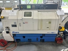Miyano #BNJ-42SY, CNC turning center, 5" chuck, 1.6" bar, Fanuc 18iTB, LNS Super Hydrobar Gatling style