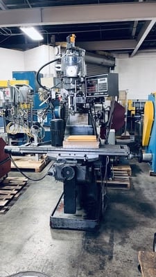 Sharp #HMV, CNC knee mill, 10" x50" tbl., 3 HP, 4200 RPM, 2-Axis, Proto Trak Plus 3, R-8, power draw bar