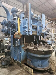52" King #52, vertical turret lathe, left hand ram, right hand turret, side head, 4 boring mill jaws